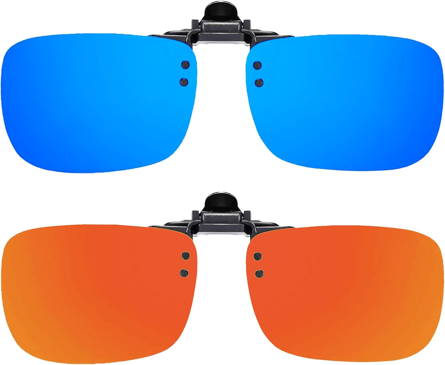 

Поляризованные солнцезащитные очки с откидными линзами и защитой от бликов UV 400, подходят для рыбалки и вождения, а также для ношения поверх очков с диоптриями FRAZALA, Blue Mirror Lens + Orange Mirror Lens