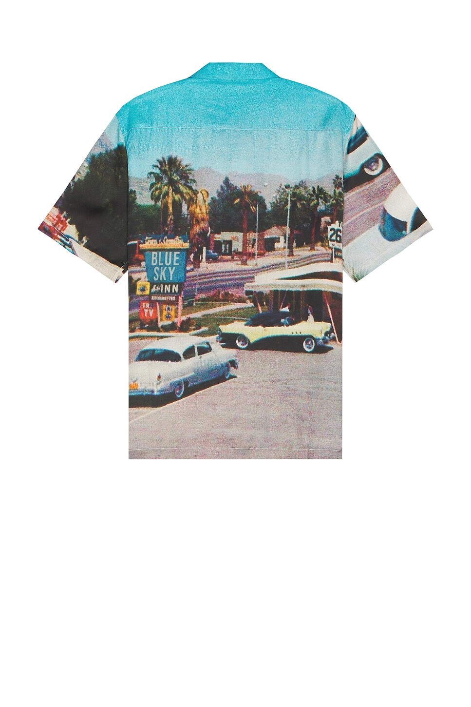 

Винтажная рубашка в стиле мотель Blue Sky Inn, цвет Allover Print