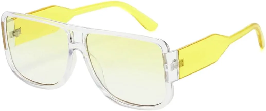 

Модные солнцезащитные очки большого размера для женщин, роскошные градиентные очки для активного отдыха с защитой от УФ-излучения UV400 VVTWSSW, Clear-yellow