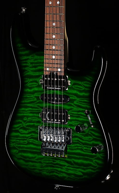 

Электрогитара Charvel MJ San Dimas Style 1 HSH FR PF QM Transparent Green Burst