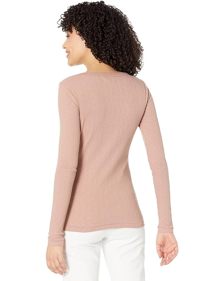 

Футболка Madewell Pointelle Square-Scoop Tee, цвет Faded Mauve