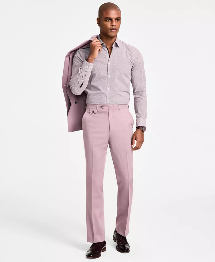 

Мужские классические брюки к костюму Regular-Fit Tayion Collection, фиолетовый