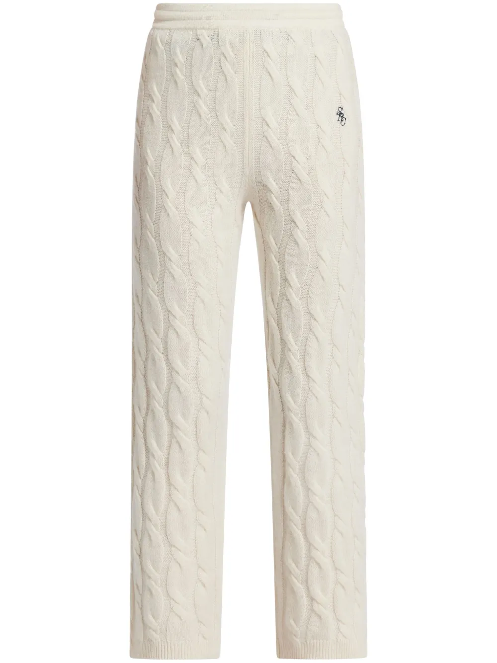 

Брюки фактурной вязки Sporty & Rich, белый