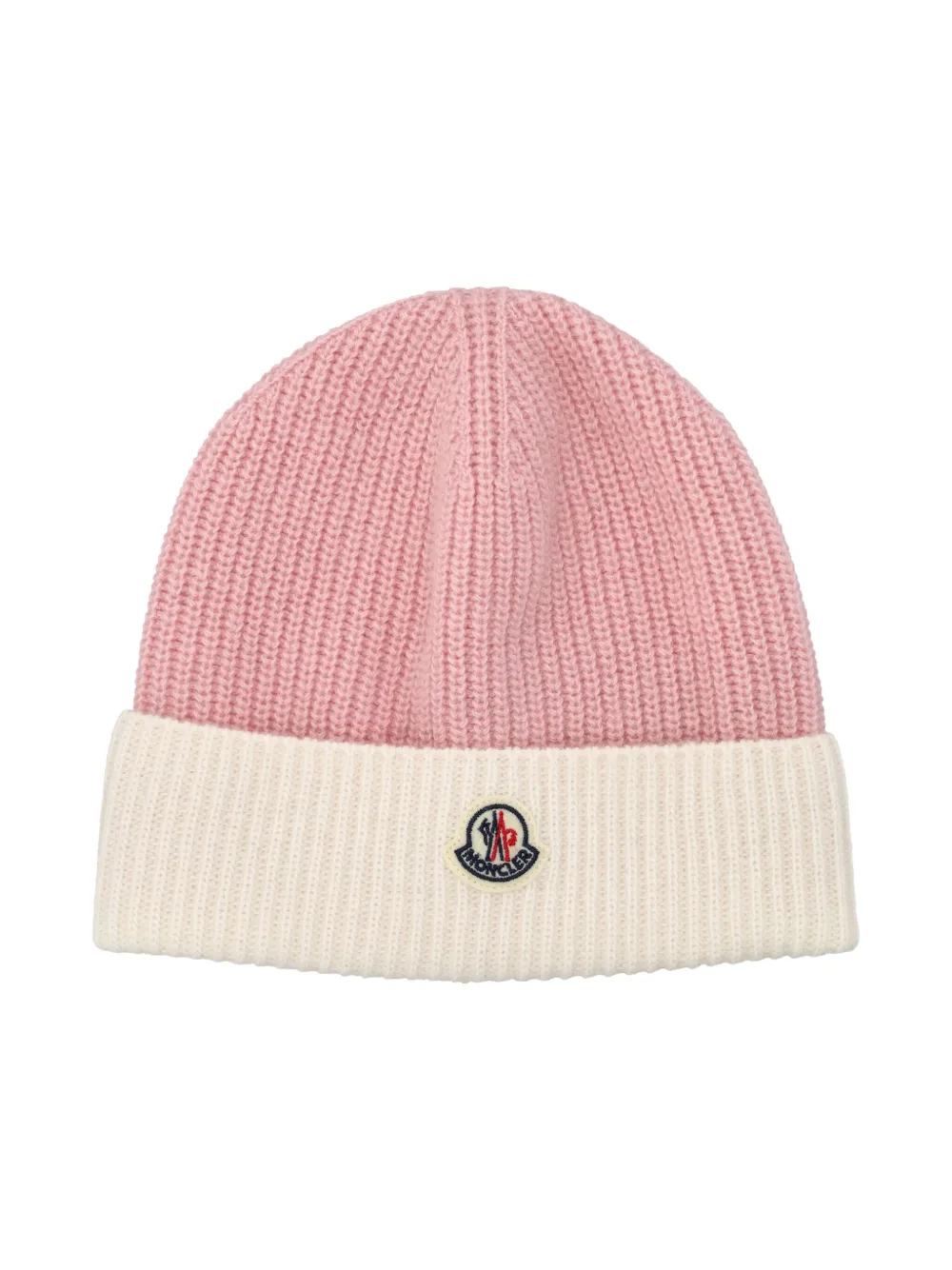 

Шапка бини с нашивкой-логотипом Moncler Enfant, розовый