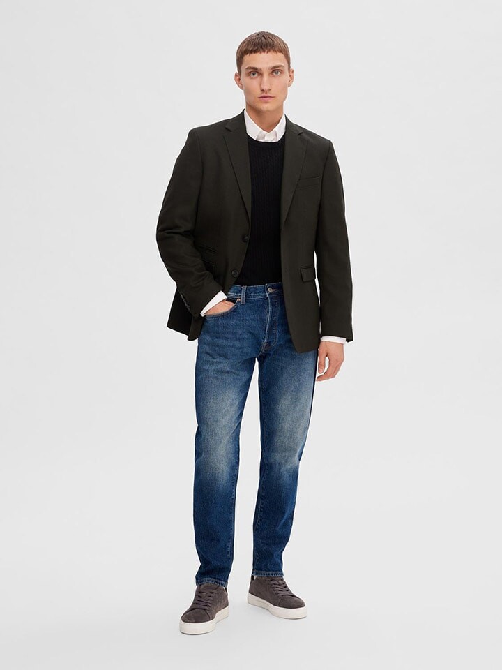 

Джинсы SELECTED HOMME Tapered Fit, темно-синий