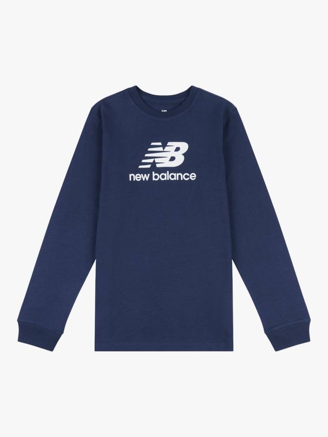

Детская футболка с логотипом с длинными рукавами New Balance, Navy