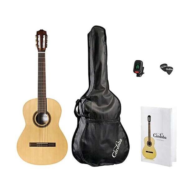 

Акустическая гитара Cordoba CP100 - Classical Nylon String Guitar Package with Gig Bag, Tuner, and Picks