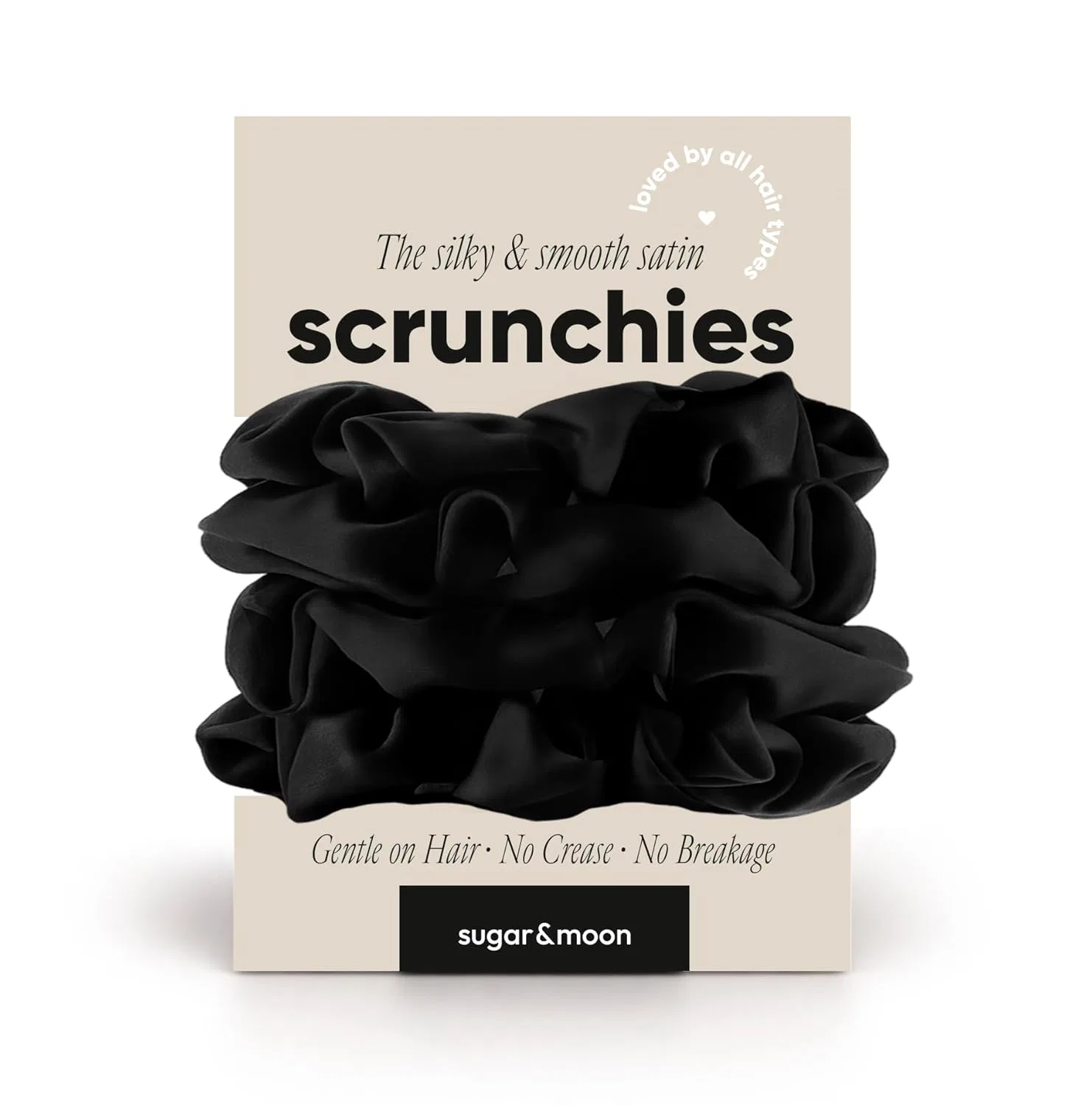 Набор из 4 атласных резинок для волос «The Scrunchies» от sugar&moon Sugar&Moon, Black