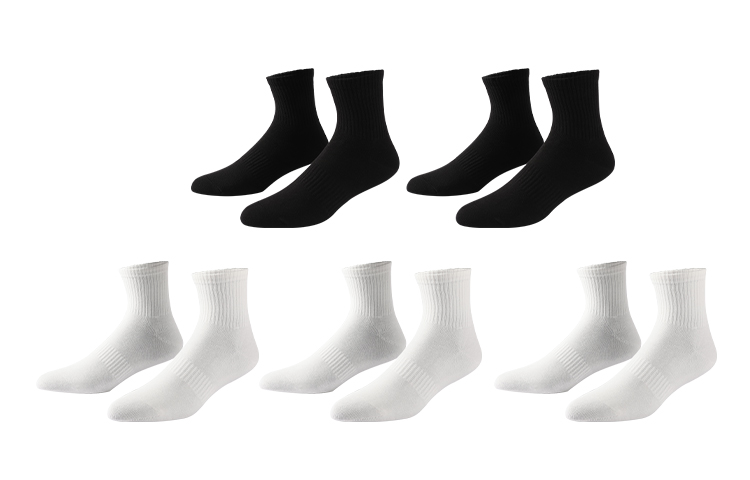 

Баскетбольные носки унисекс, 5 пар Primeet, Regular Edition 16CM5 White
