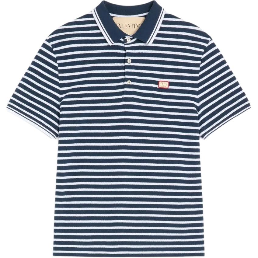 

Valentino Поло мужское Marine Blue с воротником-поло