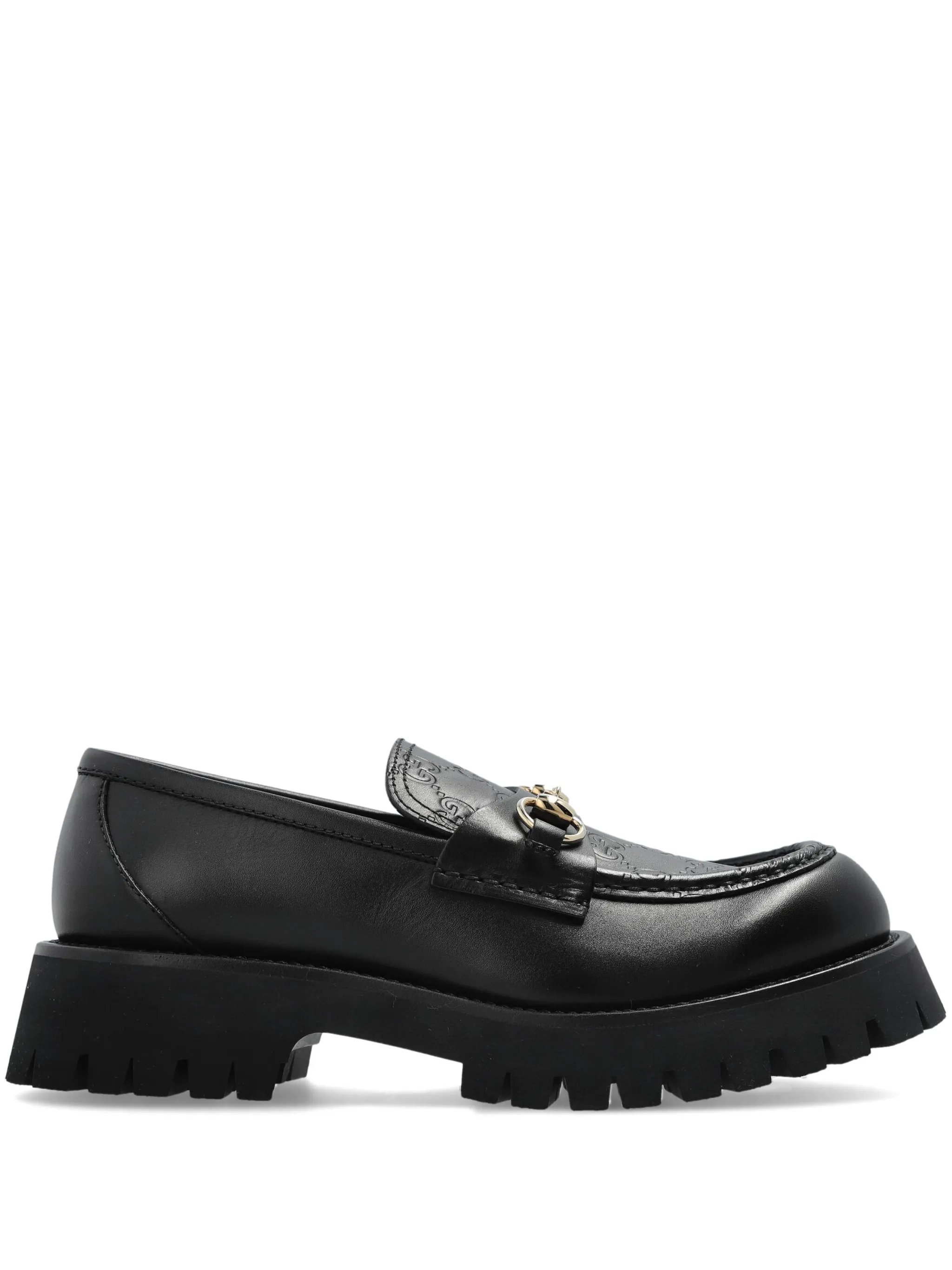 Лоферы с декором Horsebit Gucci, черный