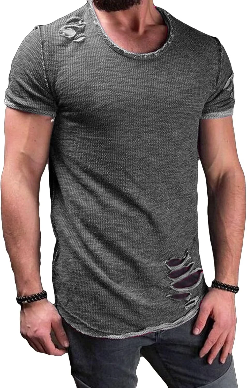 

Футболка DGHM-JLMY мужская Slim Fit с потертостями