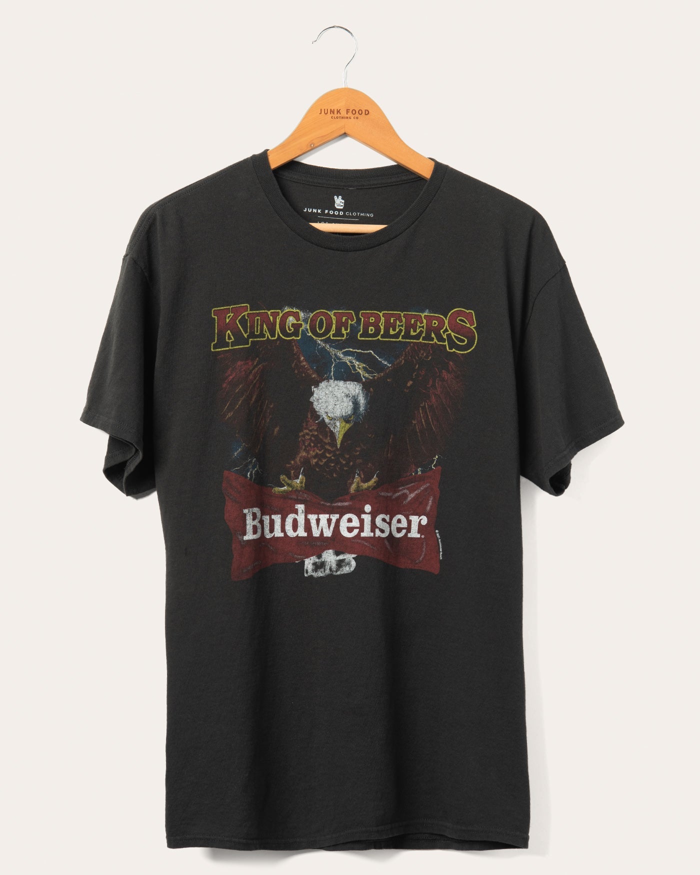

Футболка Budweiser King of Beers Flea Market Junk Food Clothing, черный