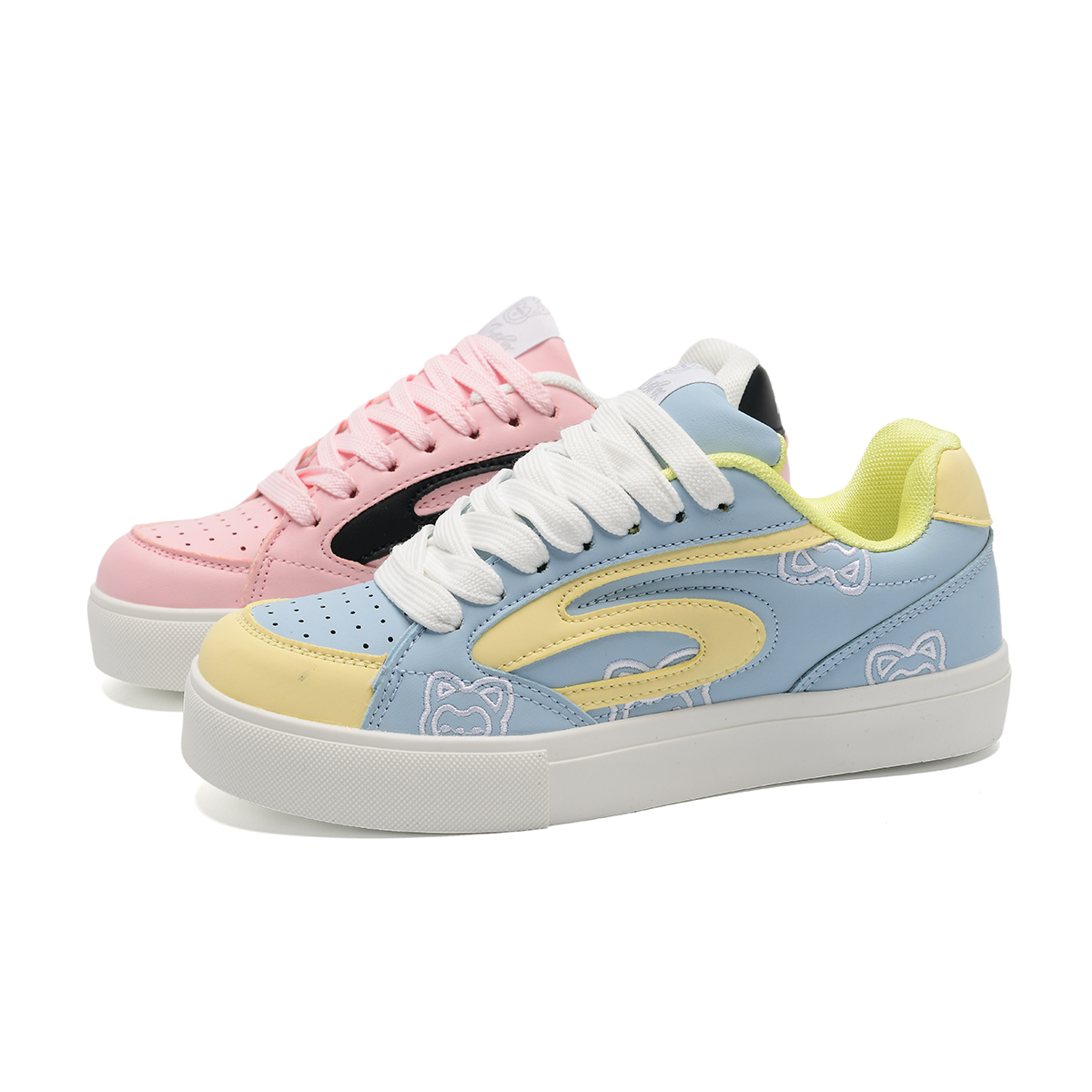 

ALI THE FOX Низкие скейтборд кроссовки унисекс желто-синие с бесплатной латексной воздушной подушкой, цвет Yellow Blue[Free Latex Air Cushion]