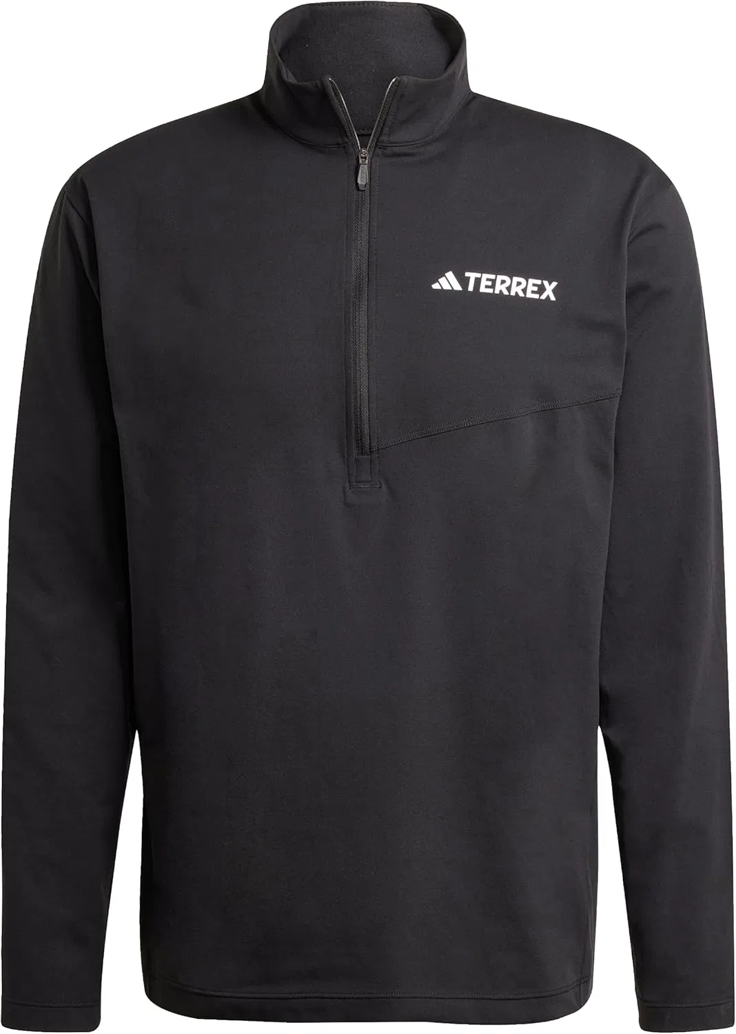 Футболка с длинным рукавом adidas Terrex Multi, полузастежка, черный