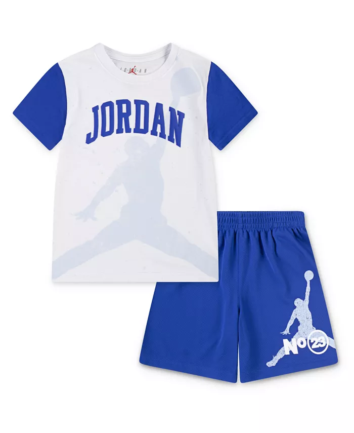 

Детский комплект из 2 предметов: шорты и футболка 1984 Jumpman для мальчиков Jordan, мультиколор