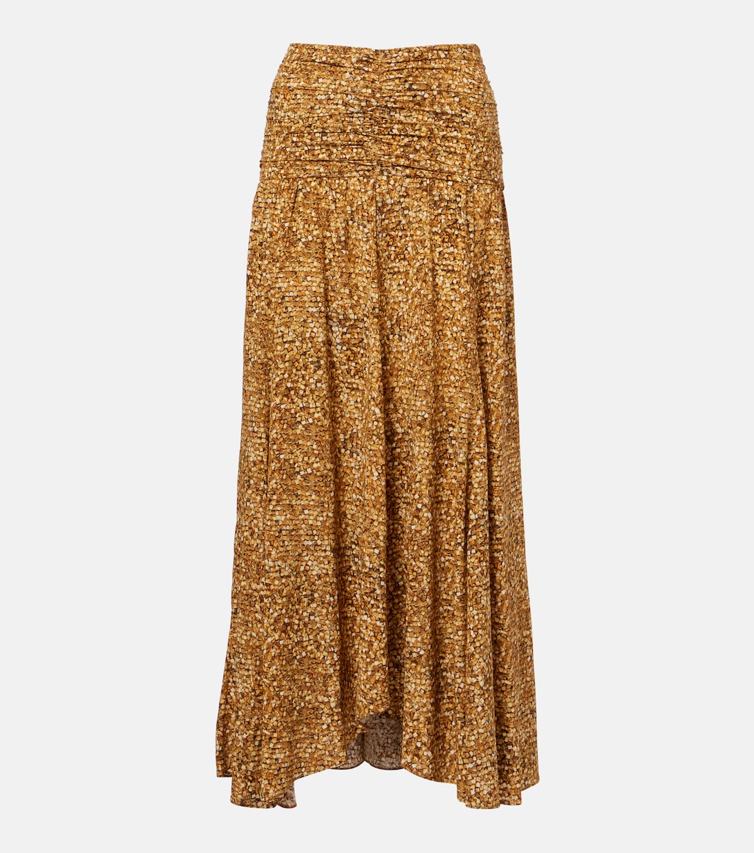 

Сияна печатная макси-юбка из смесового шелка Isabel Marant, Ochre