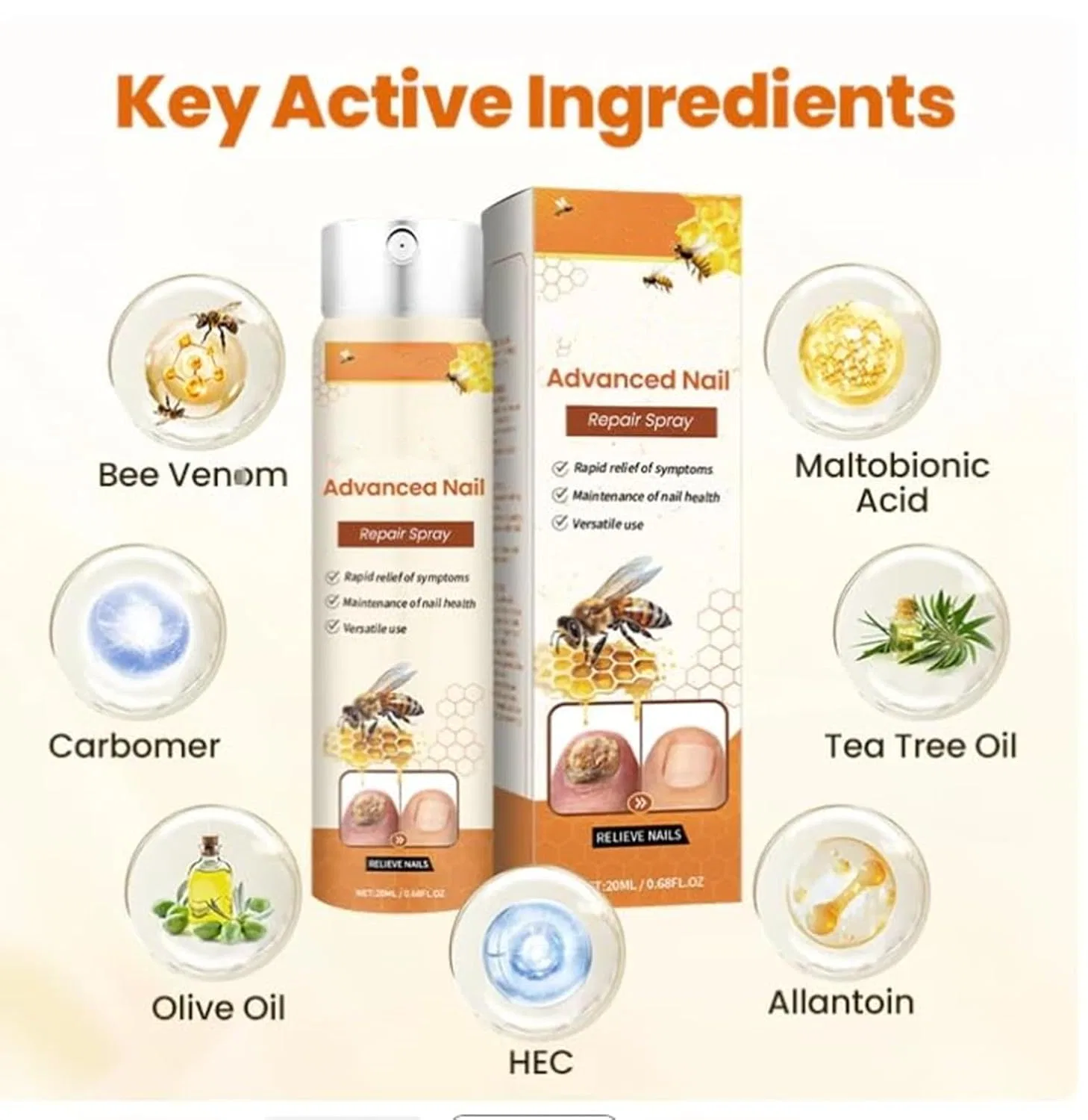 Спрей для восстановления ногтей Timilk Fungibee Advanced Nail Repair, 20 мл Petsburg — фото 2