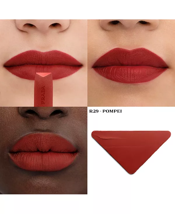Однотонная гиперматовая нюдовая помада со сменной насадкой Prada Beauty, r29 - pompeï — фото 2
