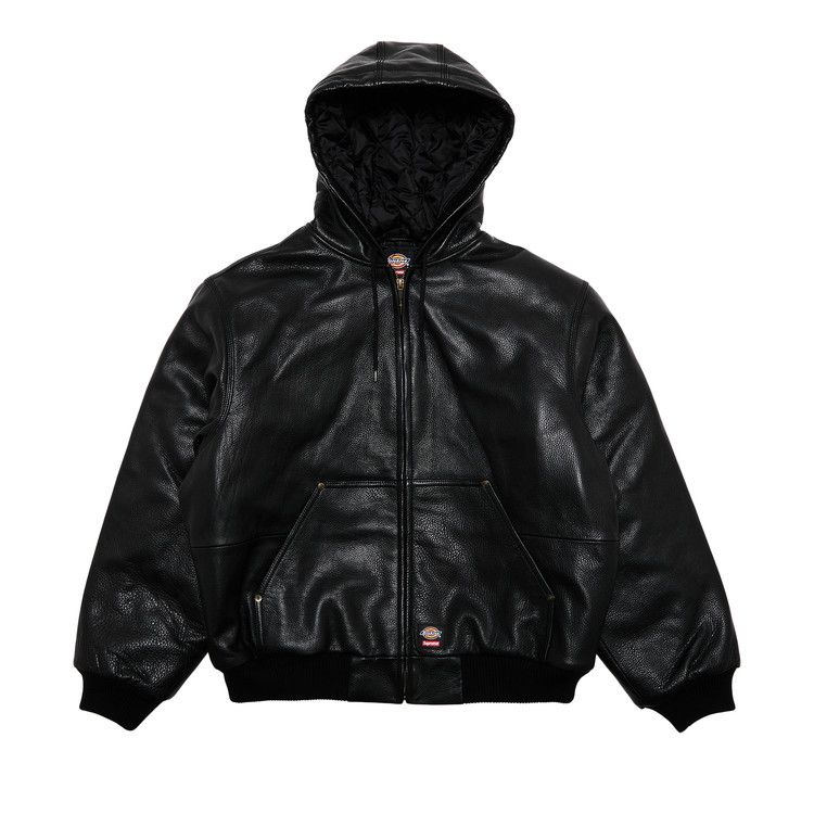 

Куртка Supreme x Dickies Hooded Leather Work Jacket, Black