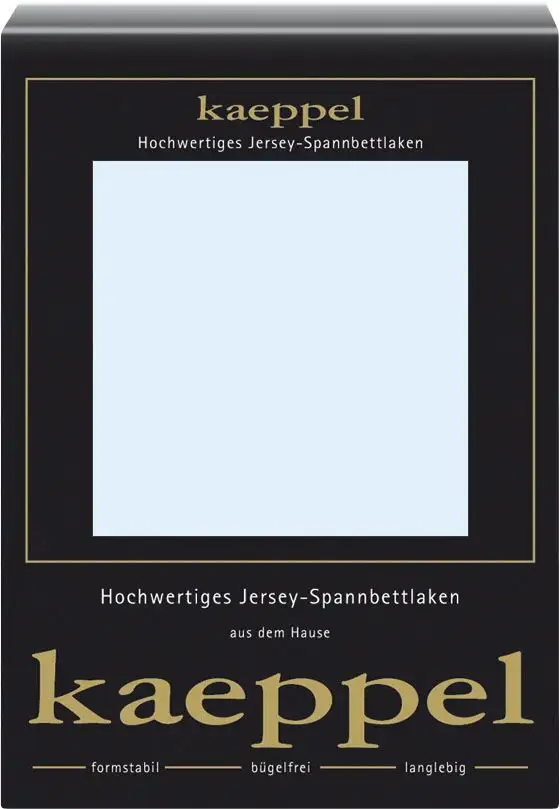 

Простыня Kaeppel Single Jersey Mako Elastane, изготовлена ​​из 97 % хлопка и 3 % эластана 90-100х200 см, 1 шт., цвет ciel