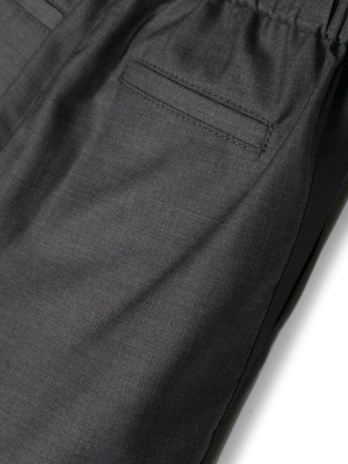 Brunello Cucinelli Kids прямые брюки с кулиской, серый — фото 3