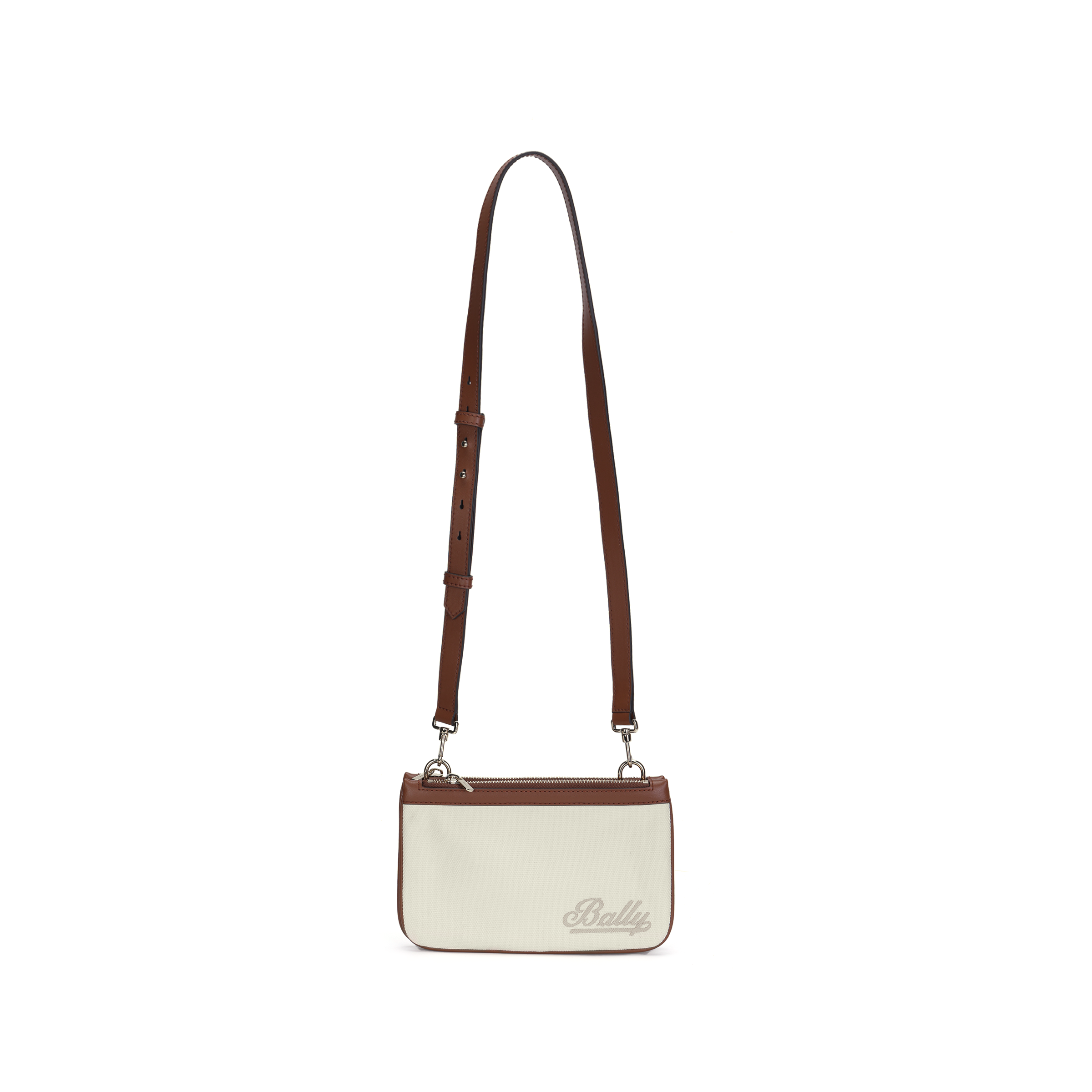 

BALLY Сумка-мессенджер из ткани с коровьей кожей, сумка через плечо, сумка среднего размера, белая женская