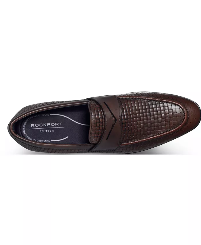 Мужские классические лоферы Cory Slip On с ремешком Rockport, коричневый — фото 4