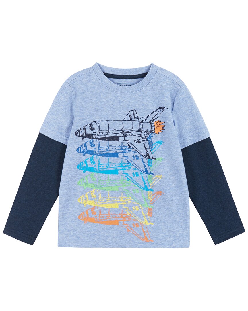 

Энди и Эван Футболка с двойным принтом Andy & Evan, синий