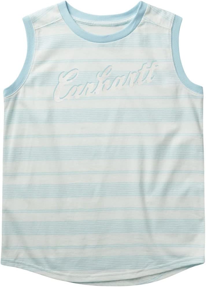 

Футболка Carhartt для девочек без рукавов с круглым вырезом и полосками, Blue Glass, Синий, Футболка Carhartt для девочек без рукавов с круглым вырезом и полосками, Blue Glass