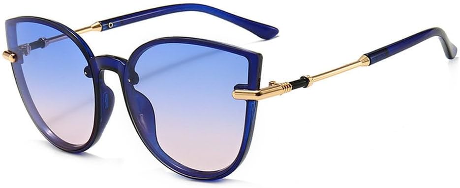 

Модные солнцезащитные очки «кошачий глаз» большого размера для женщин, трендовые солнцезащитные очки с градиентным покрытием для мужчин, защита от ультрафиолета UV400 HVTVTLA, Blue