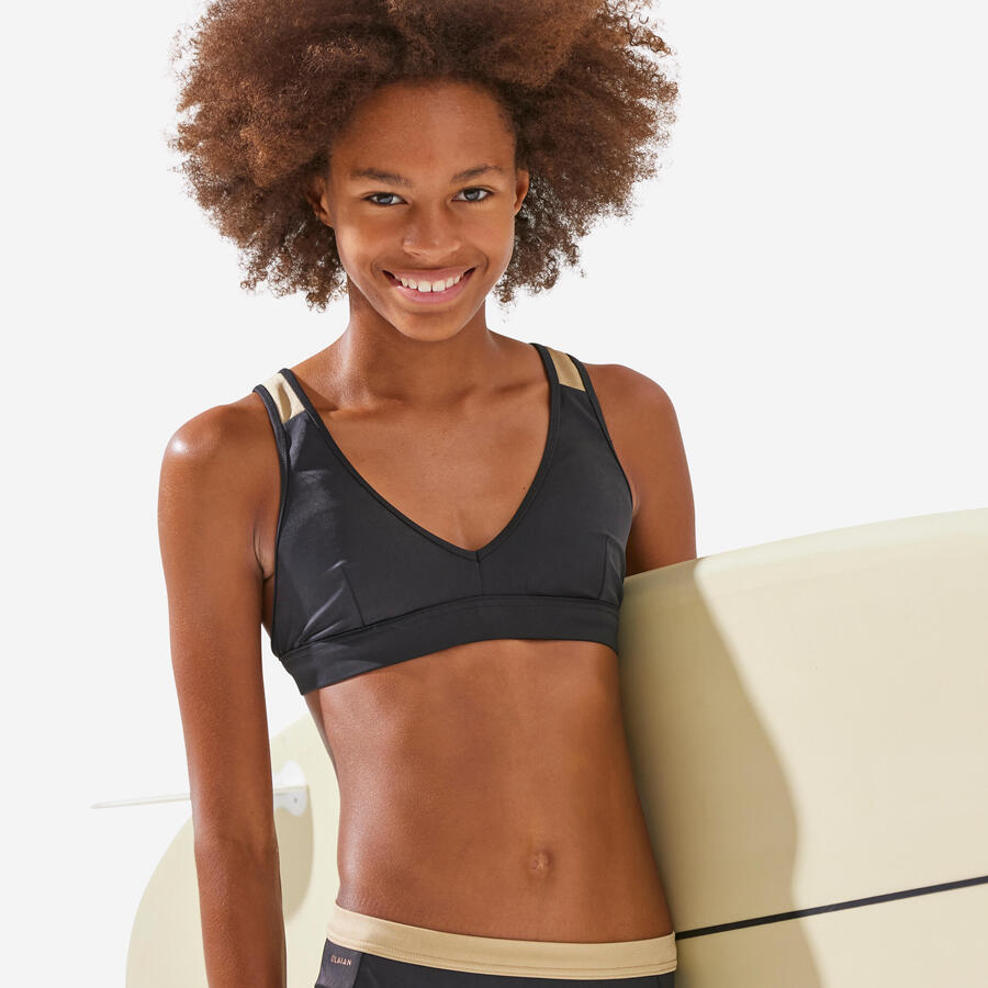 

OLAIAN Бикини-топ для девочек, треугольник 900 Lily, черный