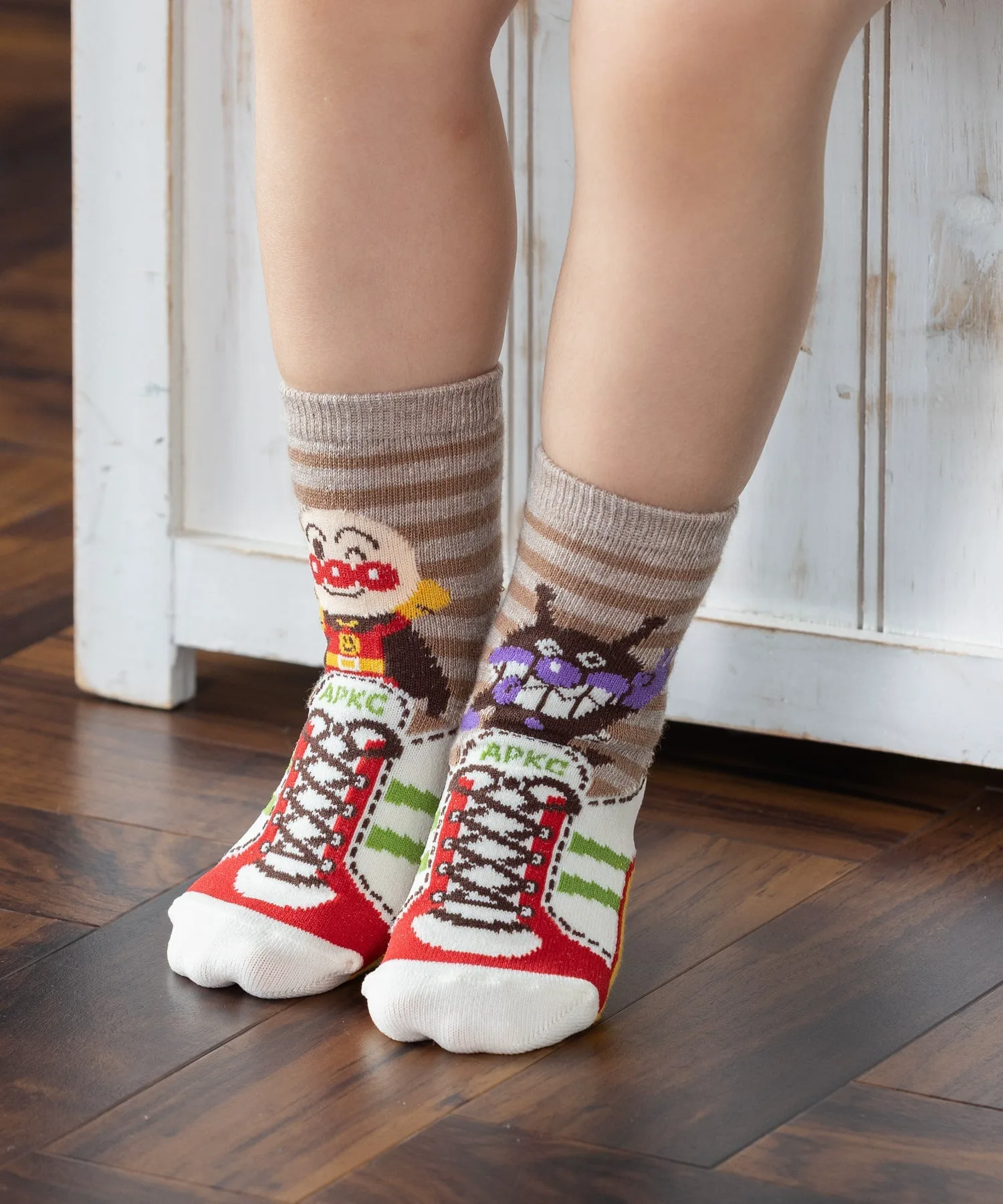 Носки Anpanman Baikinman в стиле кроссовок Anpanman Kids Collection, brown