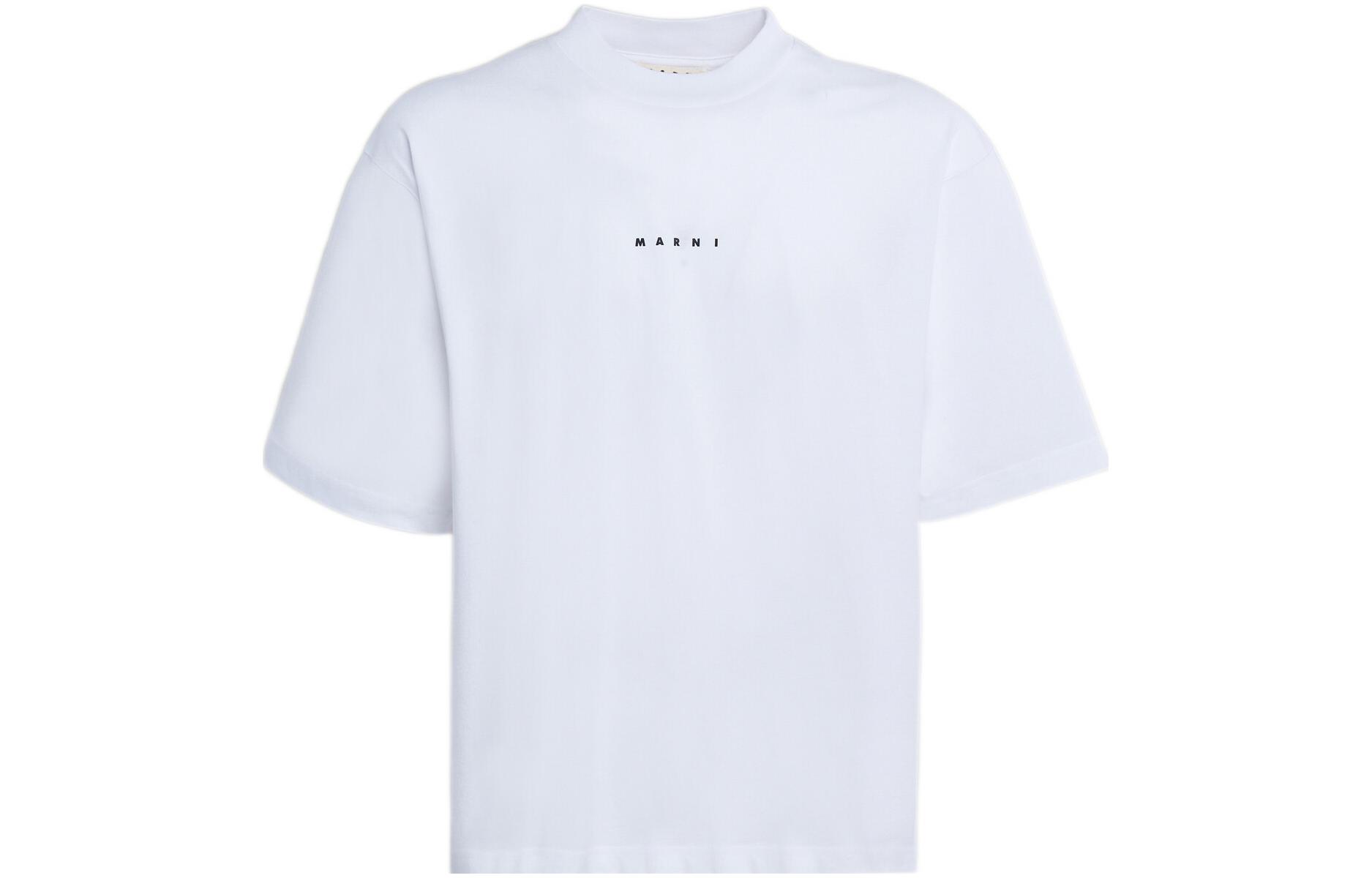 

Футболка с принтом логотипа MARNI, белая