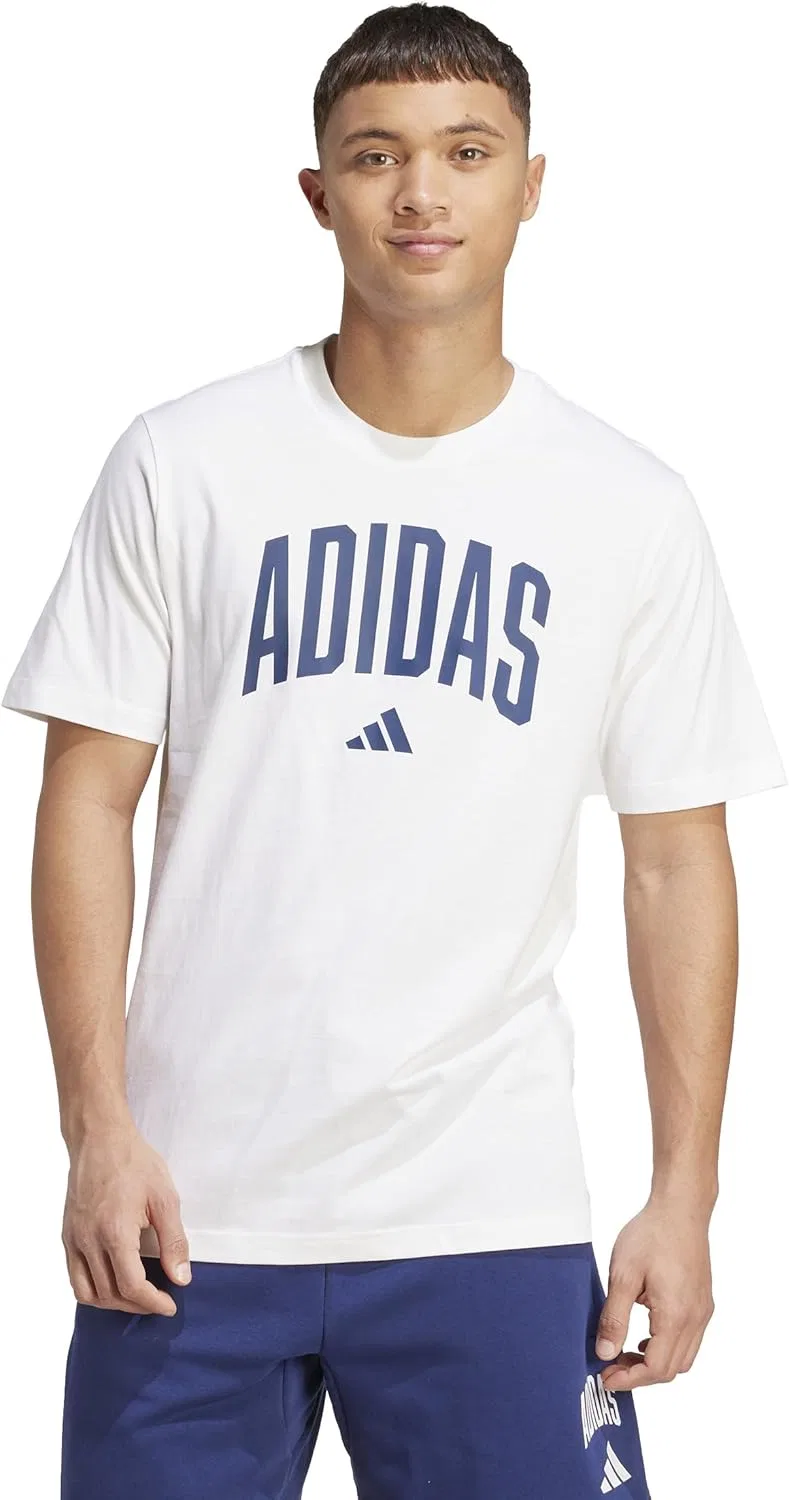 Футболка с принтом adidas White/Lineage