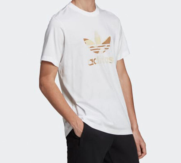 Футболка camouflage trefoil tee 'white' Adidas, белый — фото 4
