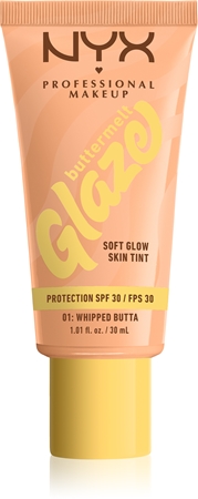 

Осветляющая и тонизирующая жидкость spf 30 NYX Professional Makeup Buttermelt Glaze, 01 Whipped Butta 30 ml