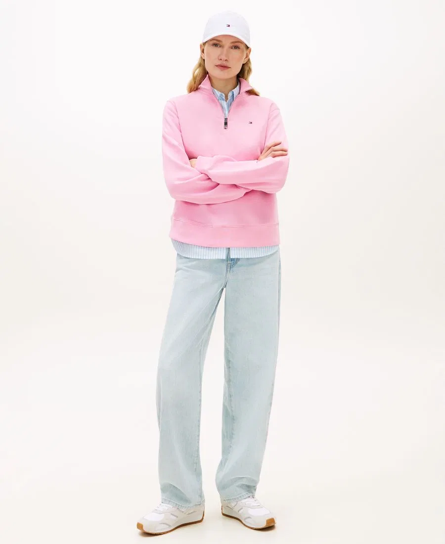 Женская толстовка с застежкой-молнией до середины груди Tommy Hilfiger, Rose Petal — фото 2