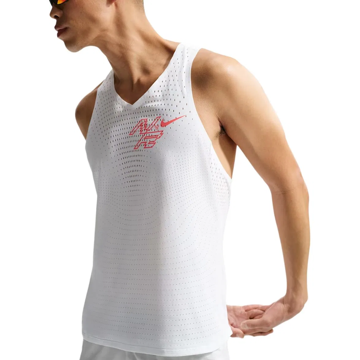 Майка Nike Peak White V-образный вырез свободный крой