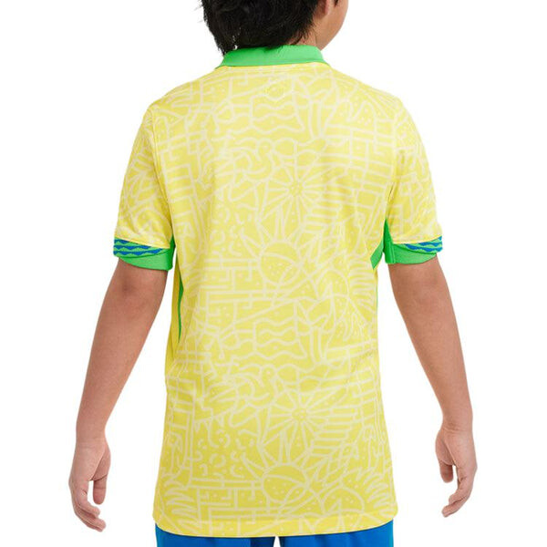 Спортивная футболка dri-dit brazil 2024 stadium home soccer replica jersey 'yellow' Nike, желтый — фото 2