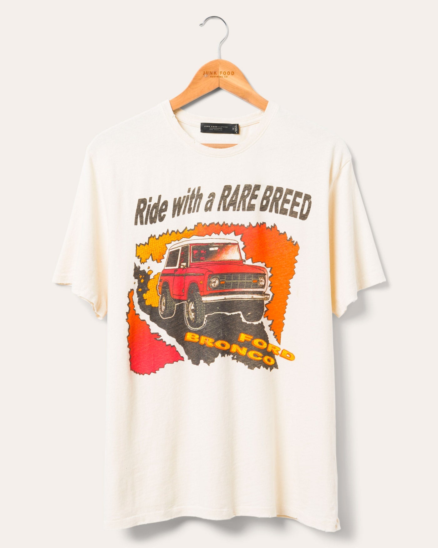 

Винтажная футболка Ride With a Rare Breed Junk Food Clothing, цвет birch