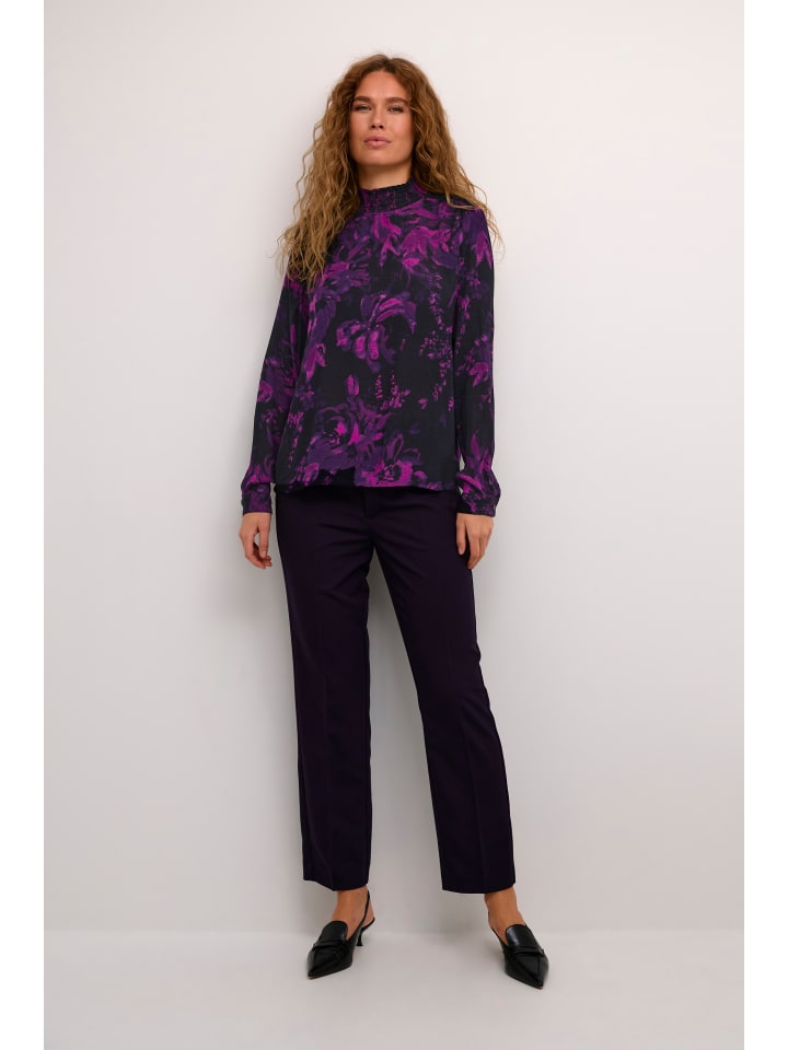

Блузка Kaffe, цвет black/purple painted flower