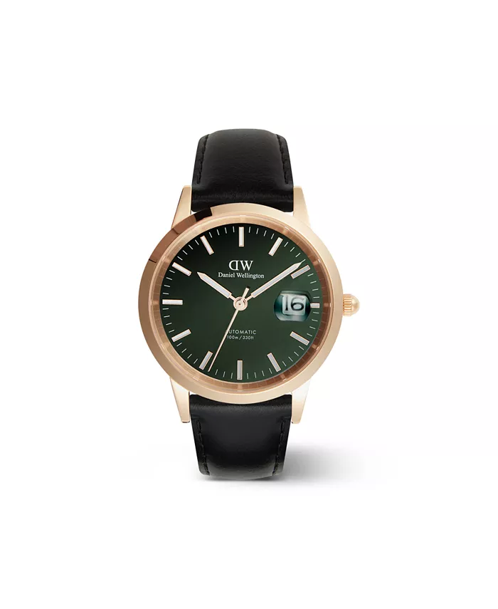 

Мужские автоматические часы из черной кожи, 40 мм Daniel Wellington
