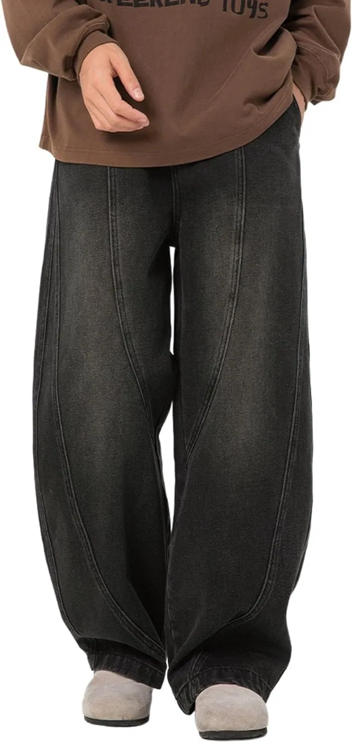 Джинсы потертые patchwork Men's, Black — фото 2
