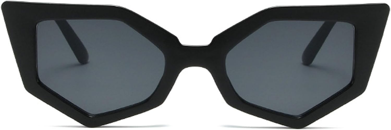 

Солнцезащитные очки «кошачий глаз» для женщин, очки с асимметричным многоугольником, модные дизайнерские солнцезащитные очки для путешествий, солнцезащитные очки для мужчин mincl, Black