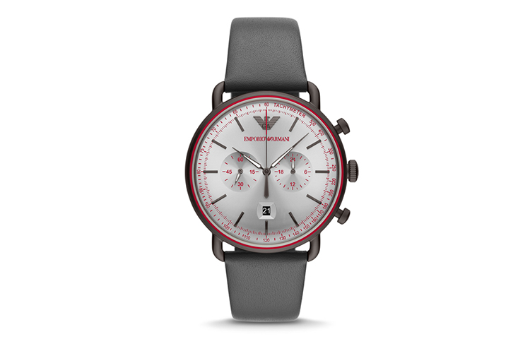 

EMPORIO ARMANI Часы Wrist Watch Quartz Movement Leather Strap Gray Dial Men's Watch AR11384, Black and White Watch Dial