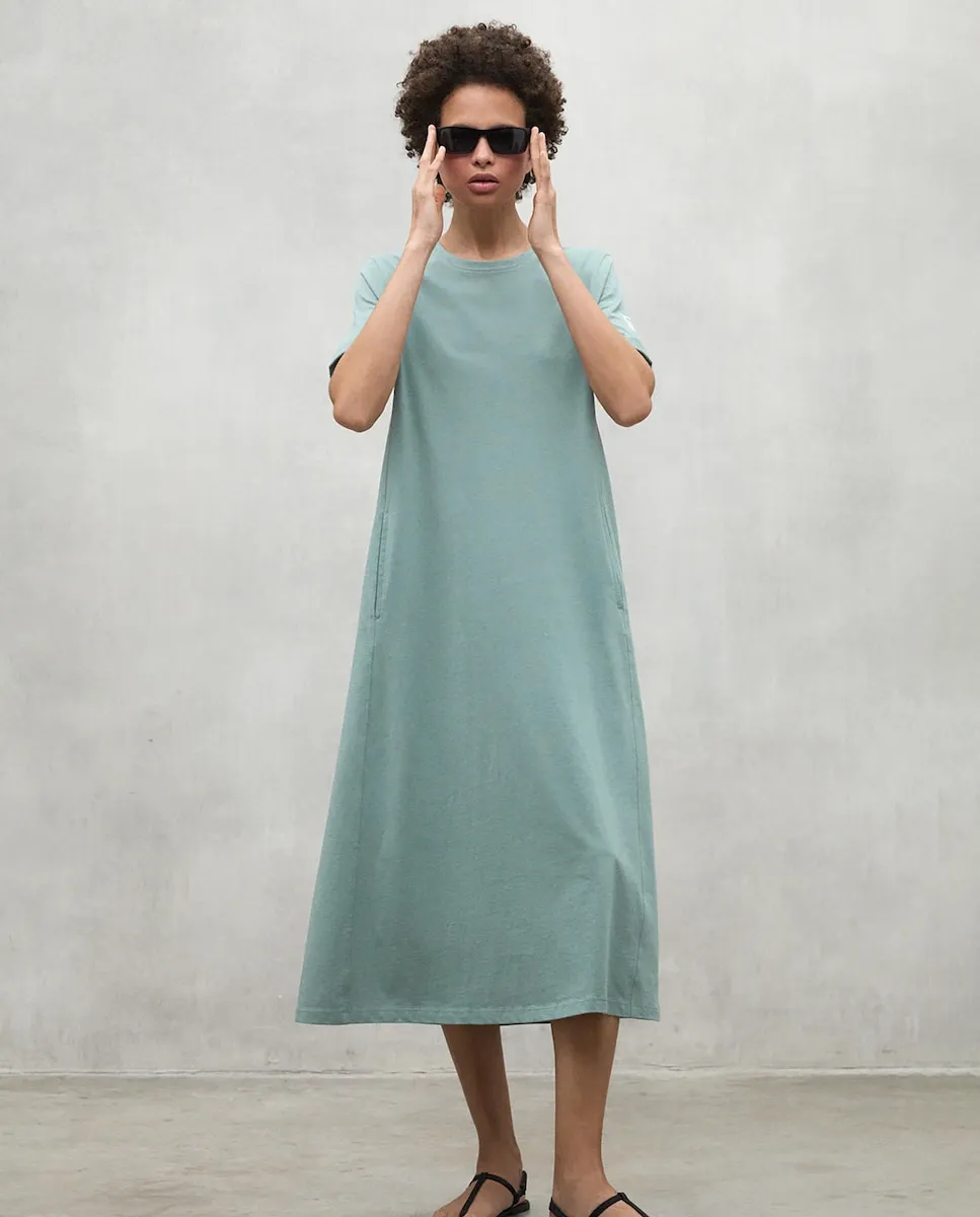 

Длинное платье с боковыми карманами Ecoalf, зеленый