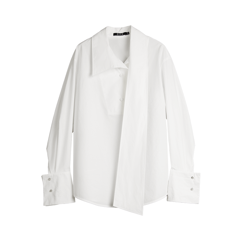 

Рубашка женская с шарфовым воротником Moderate ELLE, белый