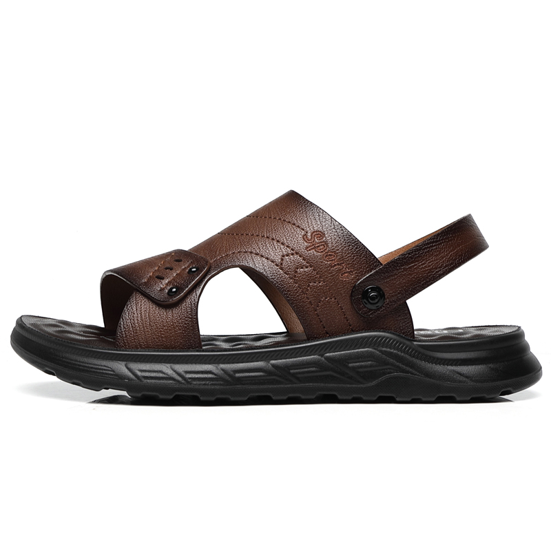 

ZUWUDONG Пляжные сандалии мужские чёрные ржавые, цвет Russet