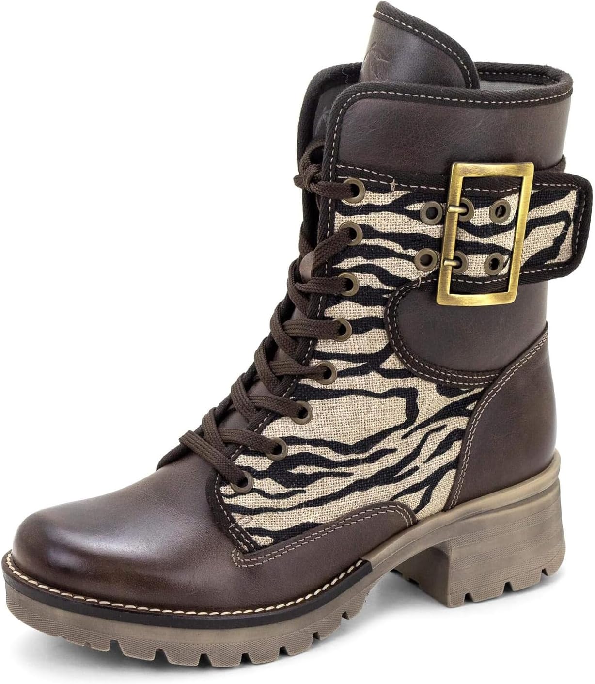 

Массивные ботинки Dromedaris на шнуровке с внутренней молнией Kanga, шоколадный